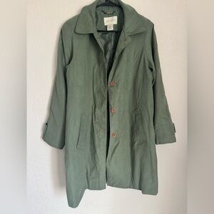 Appleseed’s Sage Green Button Front Lightweight Jacket Women’s Size Medium
